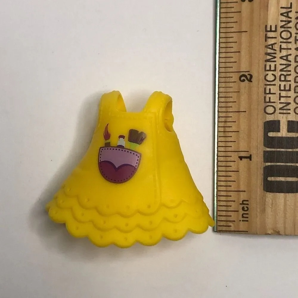 yellow rubber doll dress paint brushes‎ artist doll action figure replacement